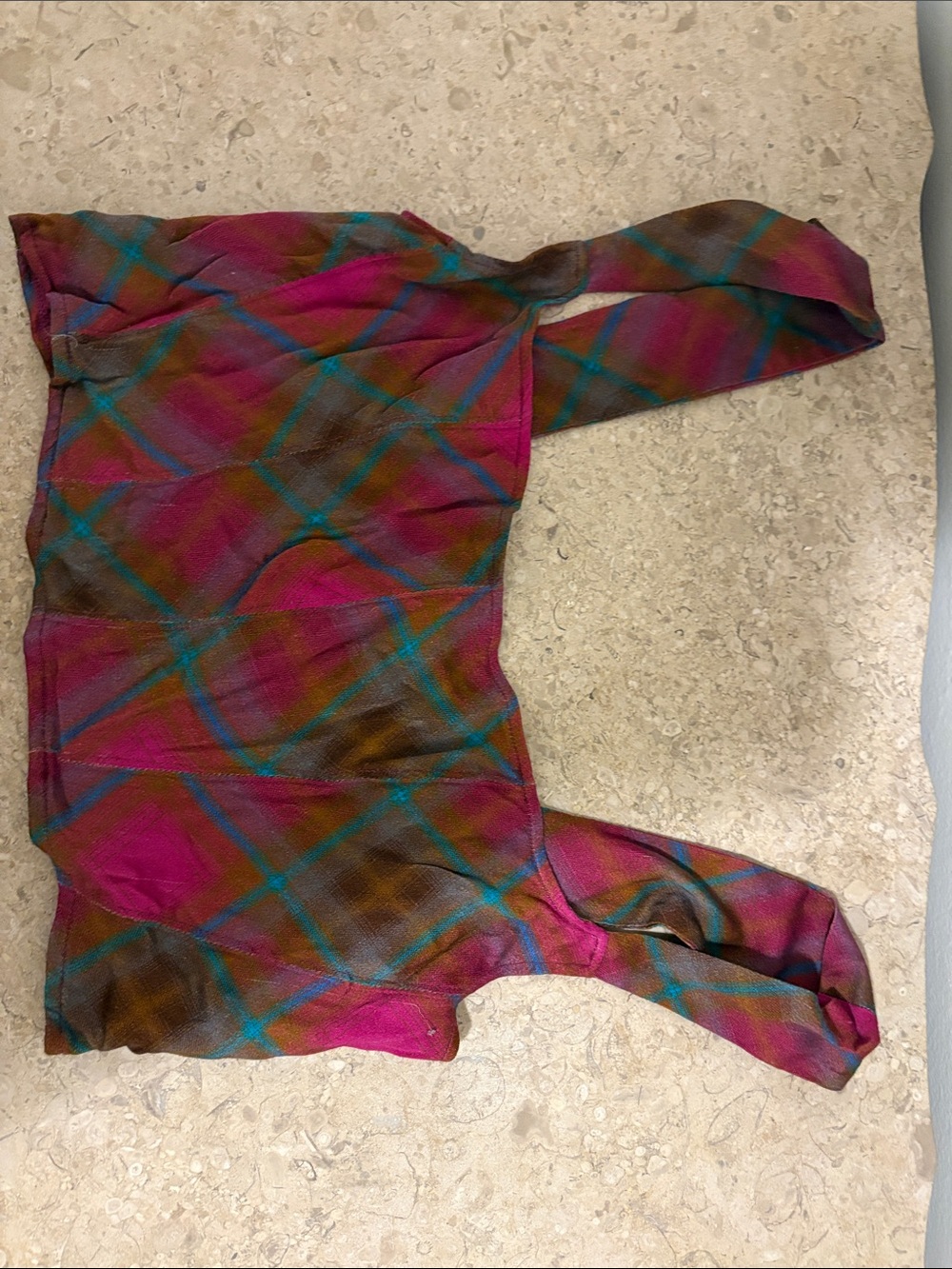 Urban Outfitters Pink Plaid One-Shoulder Tank Top